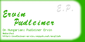 ervin pudleiner business card